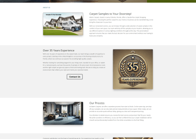 Mates carpets custom website and logo